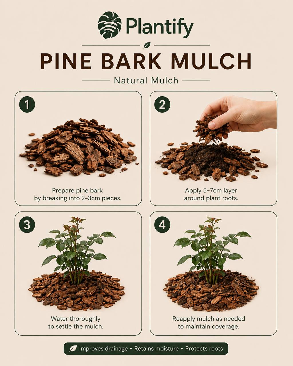 Fermented Pine Bark for Orchids & Plants – 500g