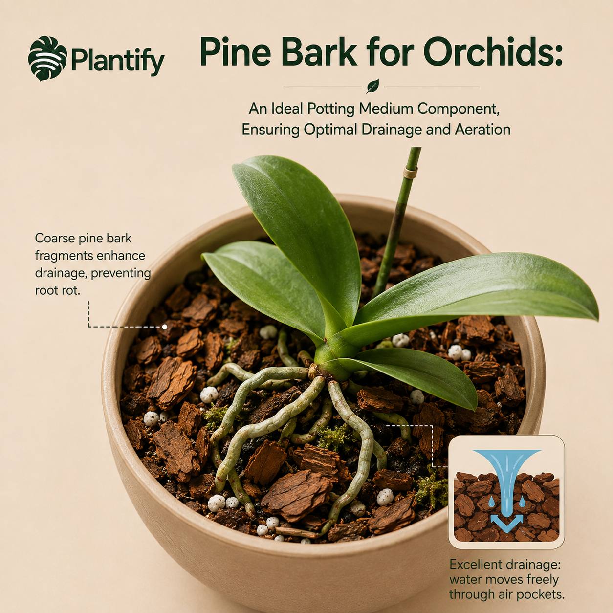 Fermented Pine Bark for Orchids & Plants – 500g